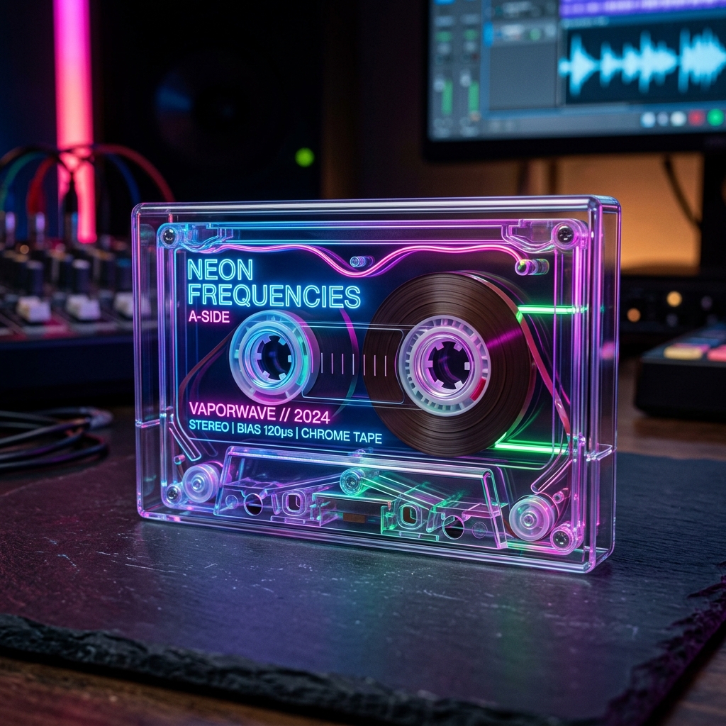 Cassettes Neon Vintage